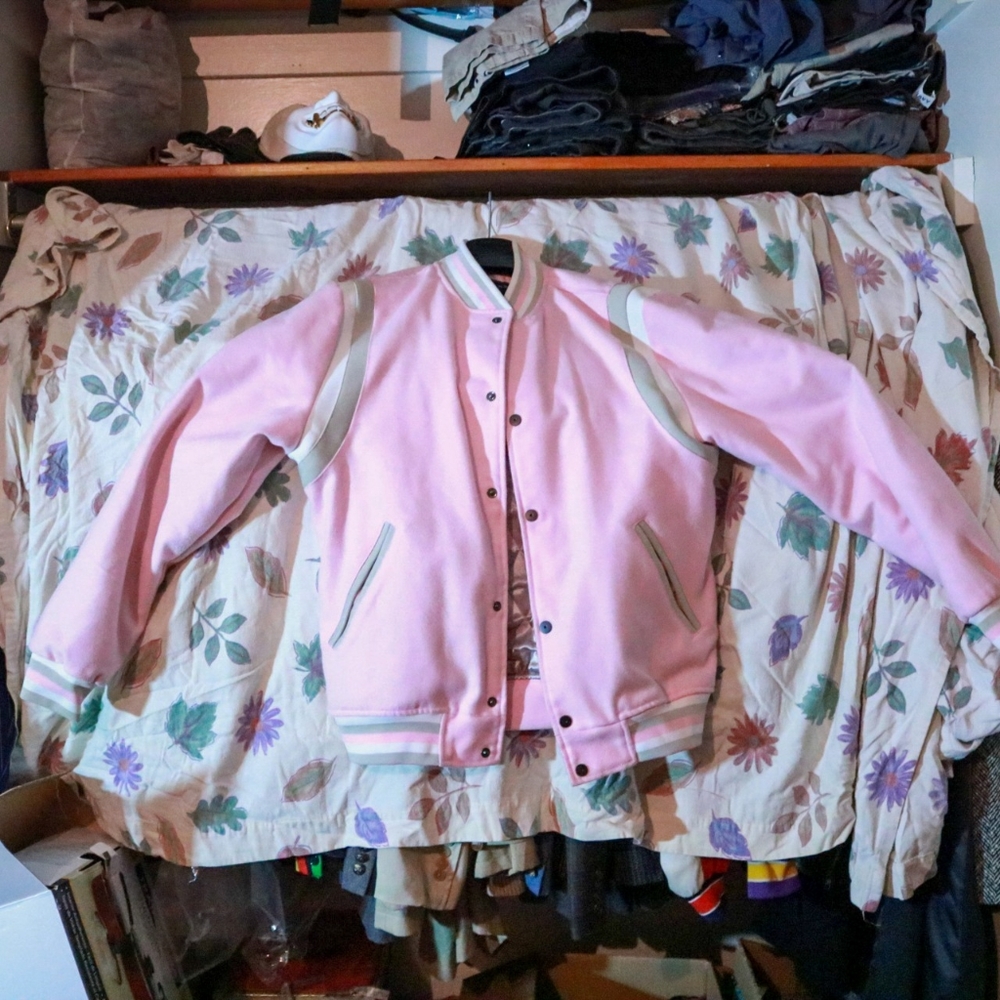🧁Pink Varsity Jacket
